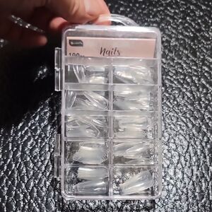 b.color Artifical Clear Nail Tips Set - 100 Pc